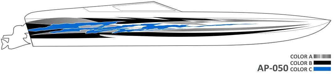 AP-050 - 3 Color Vinyl Boat Graphics Kit