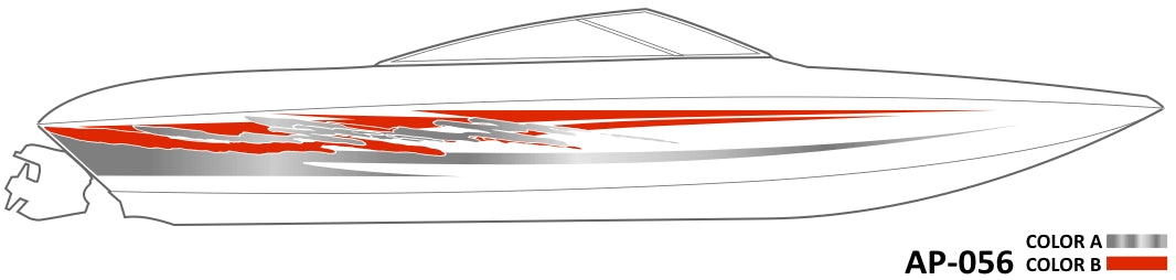 AP-056 - 2 Color Vinyl Boat Graphics Kit