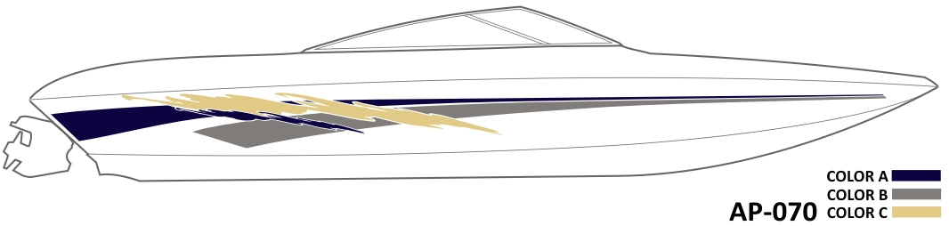 AP-070 - 3 Color Vinyl Boat Graphics Kit
