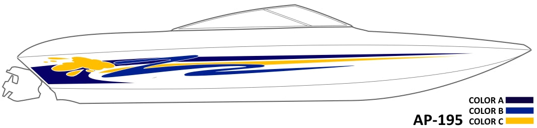 AP-195 - 3 Color Vinyl Boat Graphics Kit