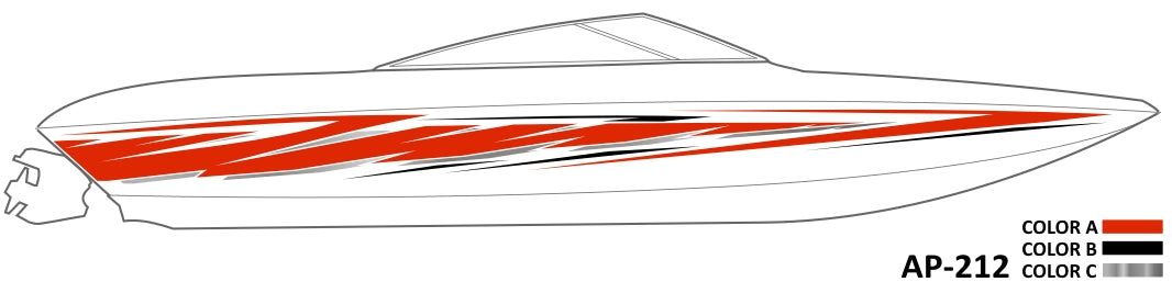 AP-212 - 3 Color Vinyl Boat Graphics Kit