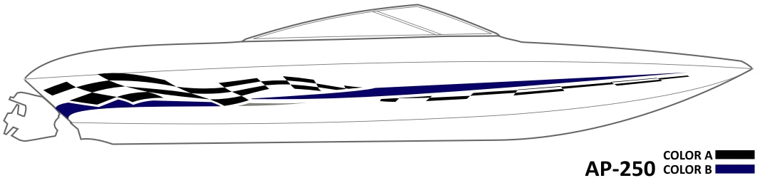 AP-250 - 2 Color Vinyl Boat Graphics Kit