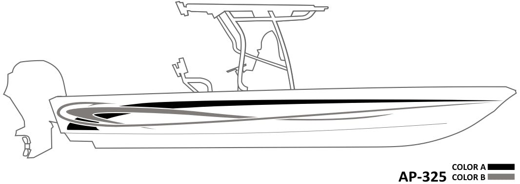 AP-325 - 2 Color Vinyl Boat Graphics Kit
