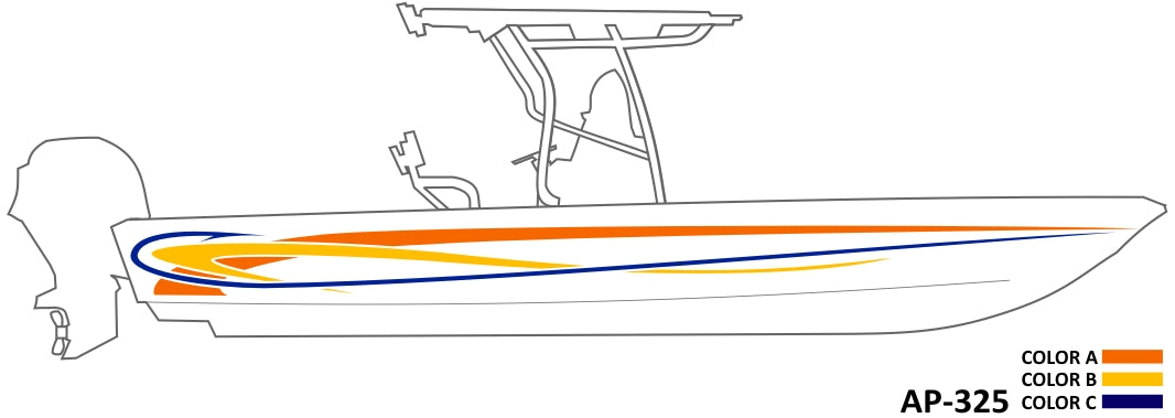 AP-325 - 3 Color Vinyl Boat Graphics Kit