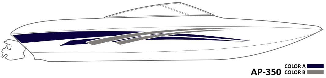 AP-350 - 2 Color Vinyl Boat Graphics Kit