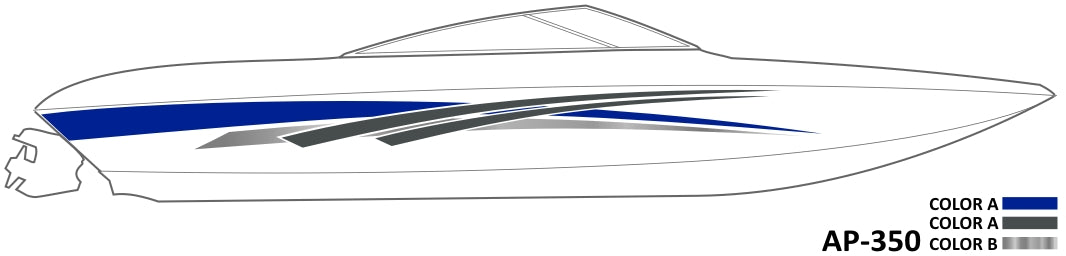 AP-350 - 3 Color Vinyl Boat Graphics Kit