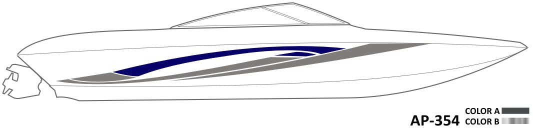 AP-354 - 2 Color Vinyl Boat Graphics Kit