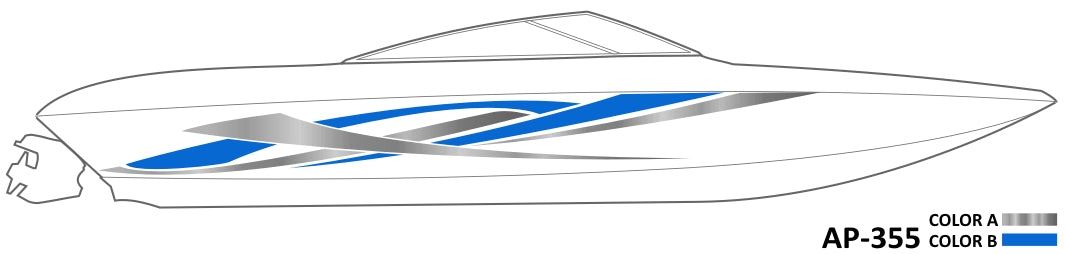 AP-355 - 2 Color Vinyl Boat Graphics Kit