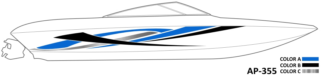 AP-355 - 3 Color Vinyl Boat Graphics Kit
