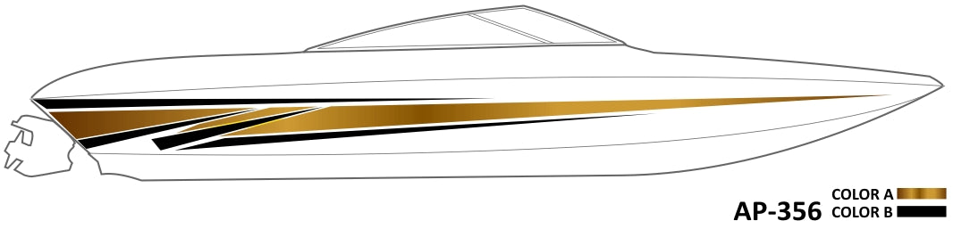 AP-356 - 2 Color Vinyl Boat Graphics Kit