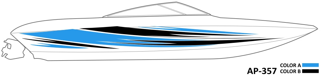 AP-357 - 2 Color Vinyl Boat Graphics Kit
