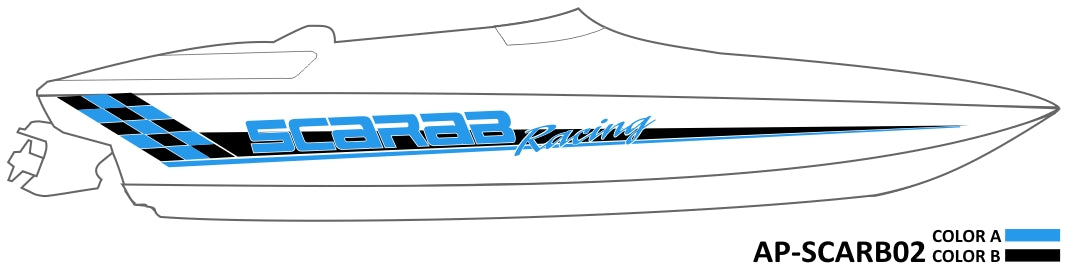 AP-SCARB02 - Scarab 2 Color Vinyl Boat Graphics Kit