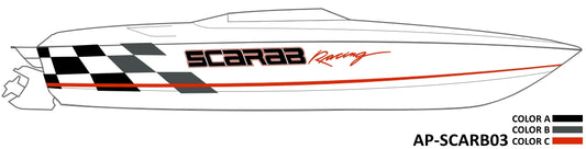 AP-SCARB03 - Scarab 3 Color Vinyl Boat Graphics Kit
