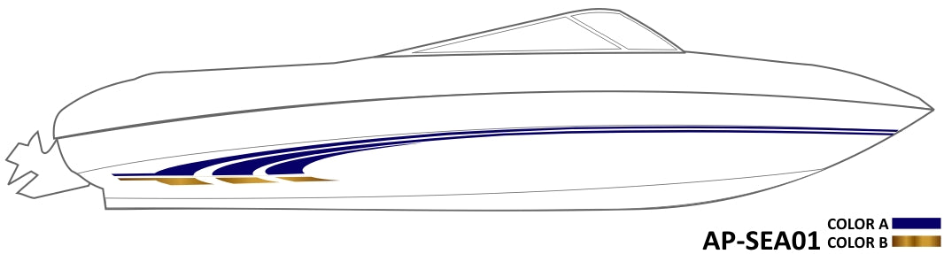 AP-SEA01 - Sea Ray 2 Color Vinyl Boat Graphics Kit
