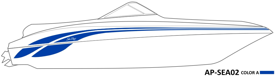 AP-SEA02 - Sea Ray 1 Color Vinyl Boat Graphics Kit