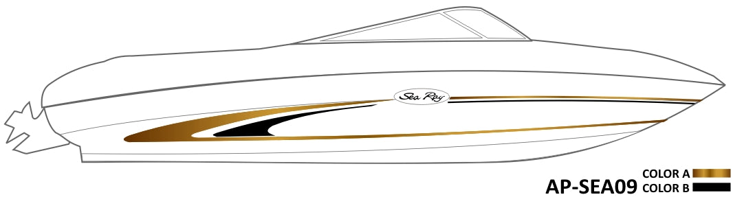 AP-SEA09 - Sea Ray 2 Color Vinyl Boat Graphics Kit
