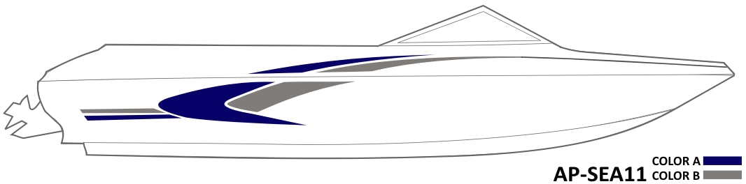 AP-SEA11 - Sea Ray 2 Color Vinyl Boat Graphics Kit