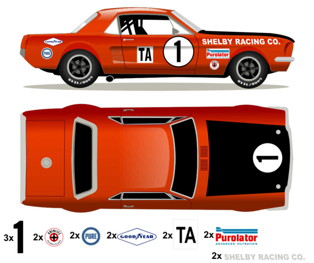 1967 Trans Am Mustang - Shelby Trans Am Team Car No 1 Kit