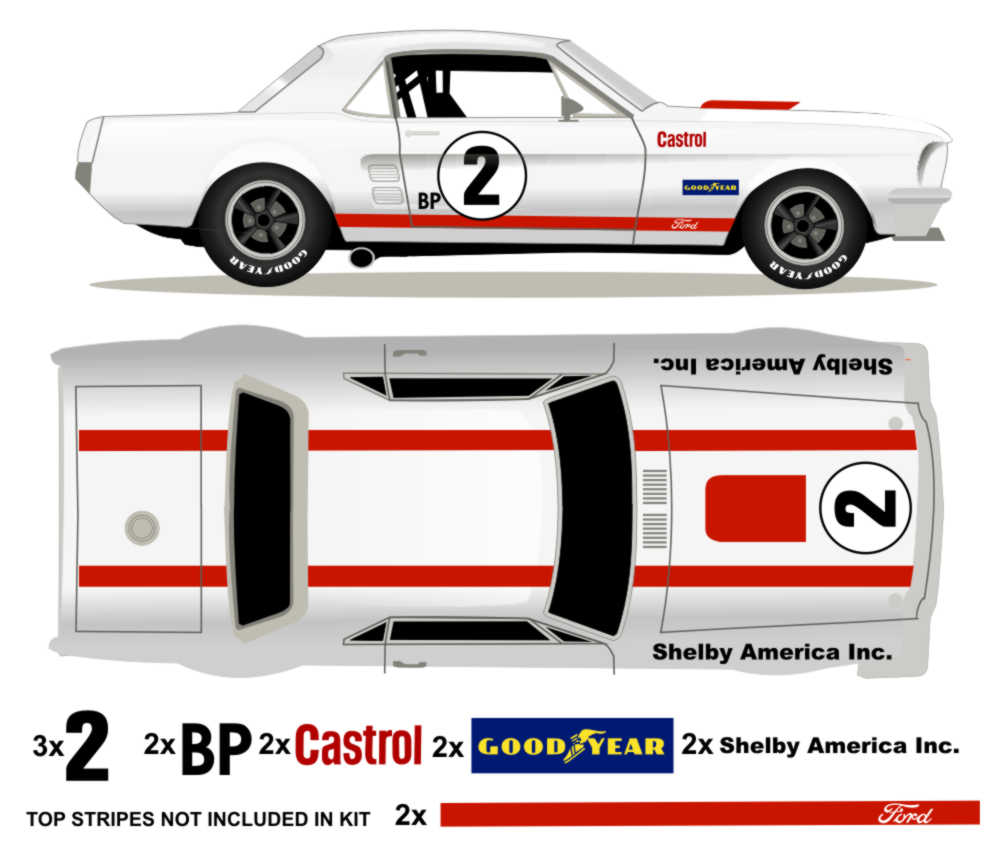 1967 Trans Am Mustang - Shelby Trans Am Team Car No 2 Kit