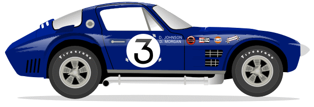 1964 GRAND SPORT COUPE - Sebring 12 Hour - Johnson-Morgan  1964 No 3 Kit