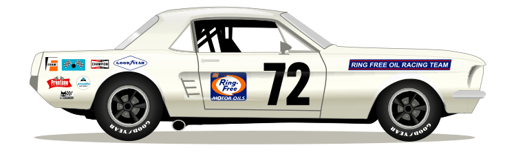 1966 Trans Am Mustang - Ring Free Racing Team No 72 Kit