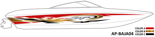 AP-BAJA04 - Outlaw 3 Color Vinyl Boat Graphics Kit