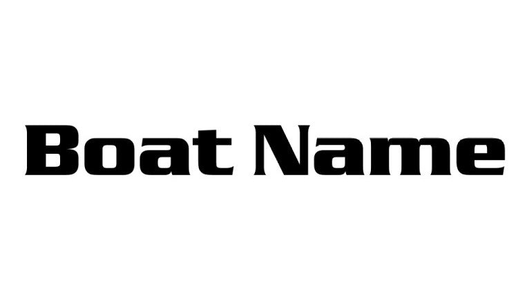 Boat Name - 1 Color Vinyl Lettering