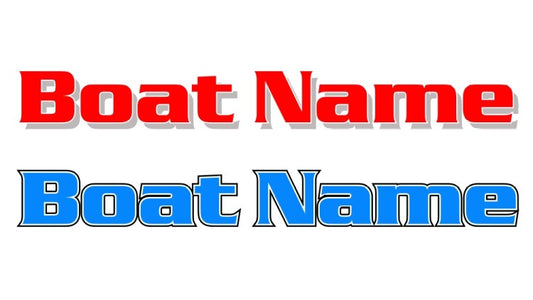 Boat Name - 2 Color Vinyl Lettering