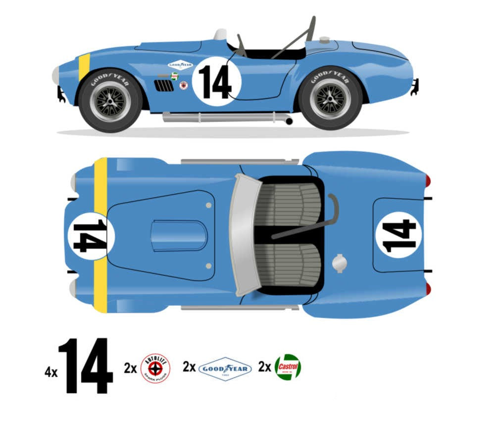 1964 COBRA 289 FIA Roadster USRRC No 14 Kit