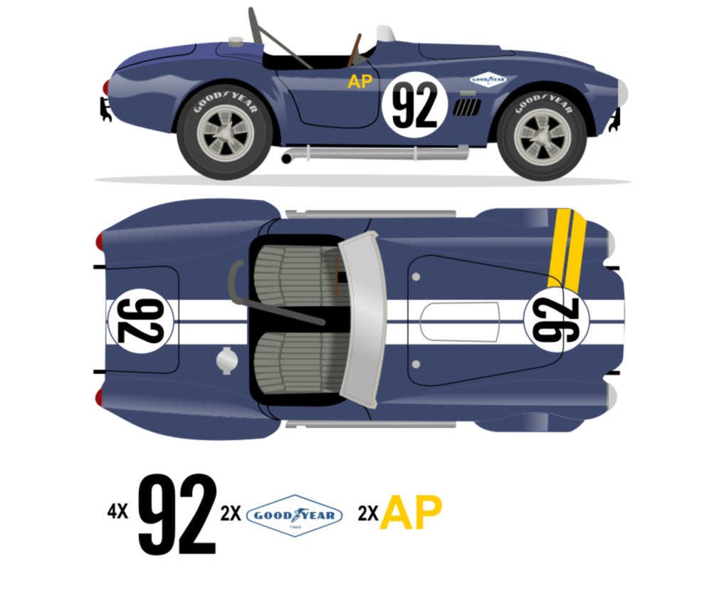 1965 427 COBRA - SCCA National Race 1966 No 92 Kit