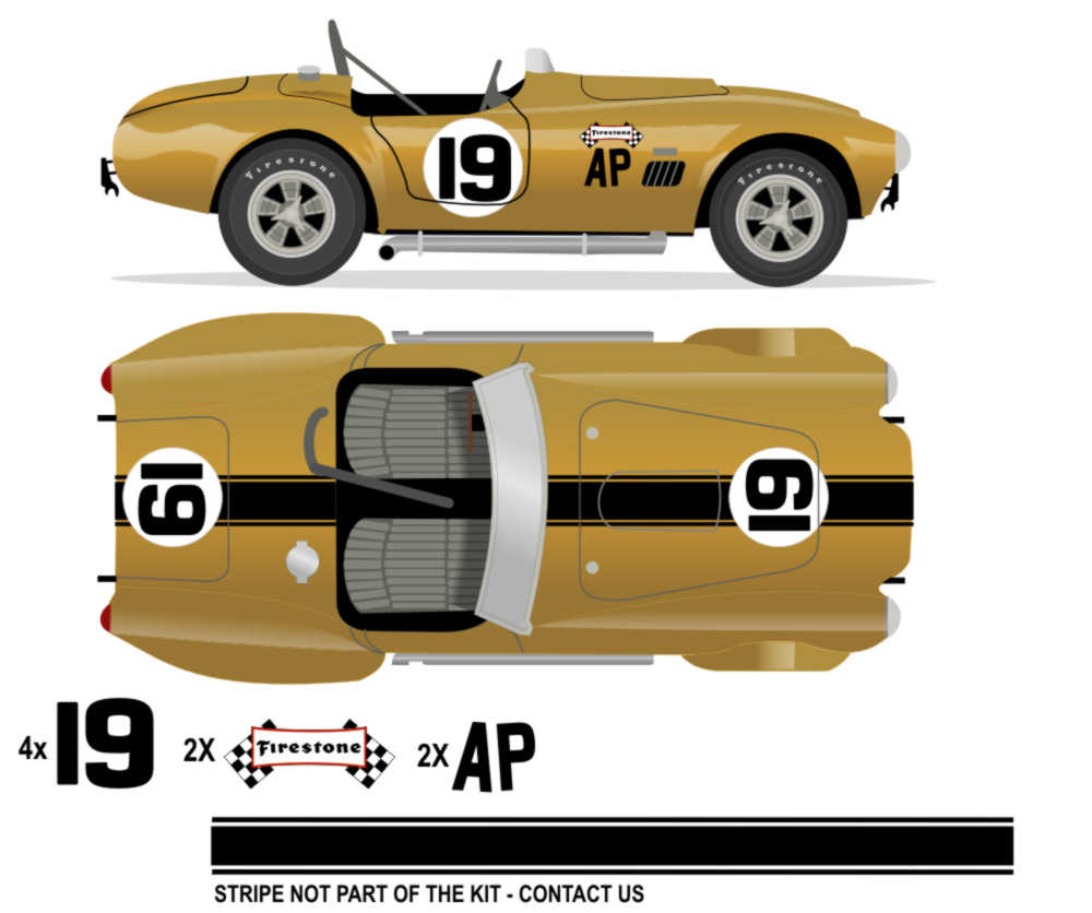 1965 427 COBRA - USRRC Virginia Intl Speedway 1967 No 19 Kit