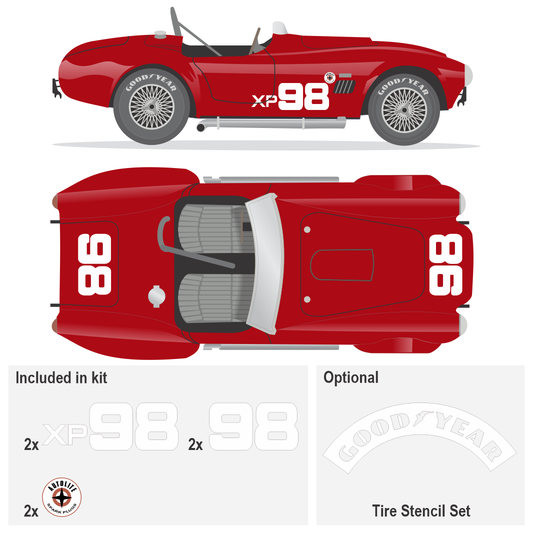 1962 260 COBRA - USRRC 1962 LA Times Grand Prix No xp98 Livery Kit