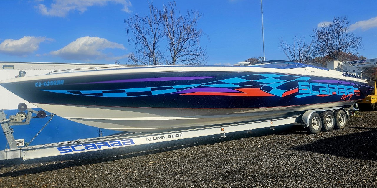 AP-SCARAB12-AVS - Scarab 2 Color Vinyl Boat Graphics Kit