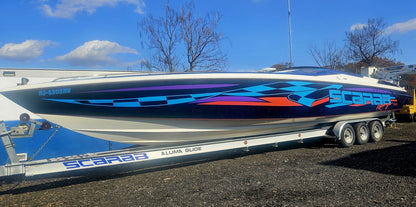 AP-SCARAB12-AVS - Scarab 2 Color Vinyl Boat Graphics Kit