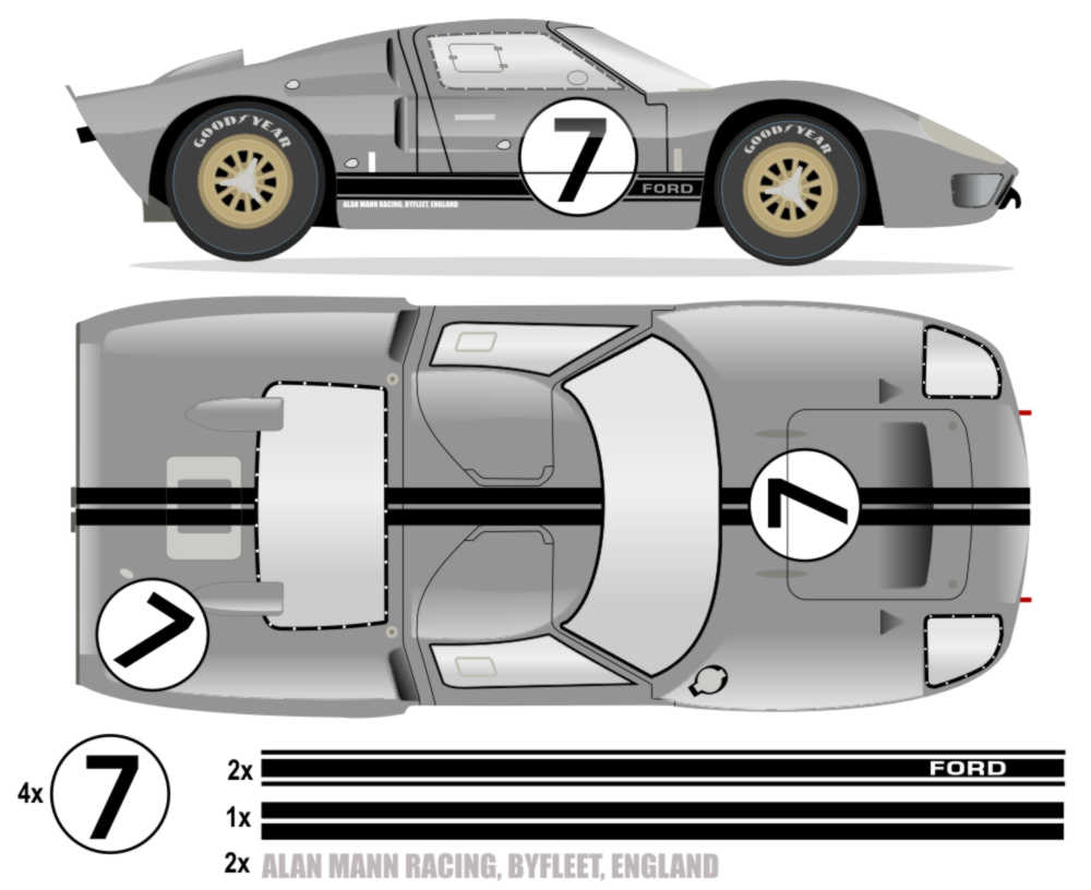 1966 GT40 MK II LeMans - XGT-2 No 7 Kit