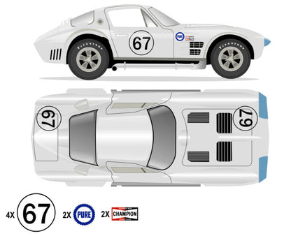 1964 GRAND SPORT COUPE - Road America 500 1964 No 67 Kit