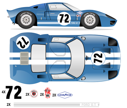 GT40 MK I GT/104 Daytona Continental 1965 No 72 Kit