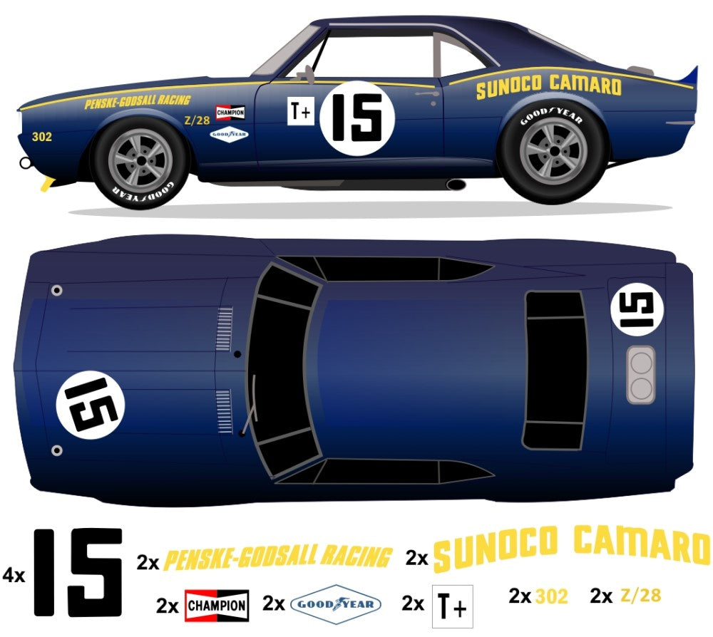 1967 Trans Am Camaro - Penske Sunoco No 15 Kit