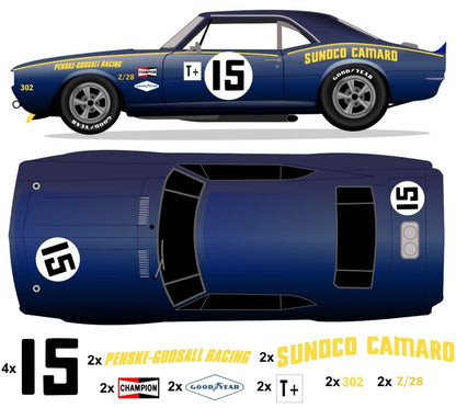 1967 Trans Am Camaro - Penske Sunoco No 15 Kit