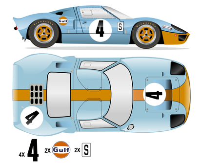 GT40 MK I BOAC 500 1967 - P1075 No 4 Kit