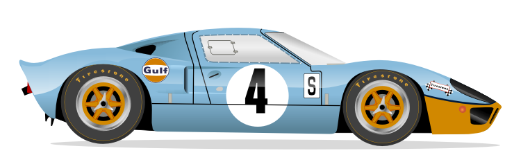 GT40 MK I BOAC 500 1967 - P1075 No 4 Kit