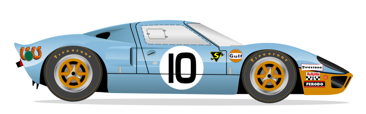 GT40 MK I LeMans 1968 - P1074 No 10 Kit