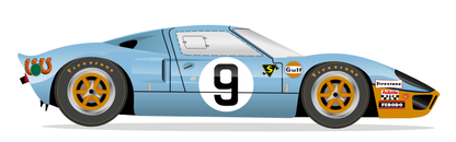 GT40 MK I LeMans 1968 - P1075 No 9 Kit