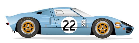 GT40 MK I Sebring 12 Hr 1968 - P1075 No 22 Kit