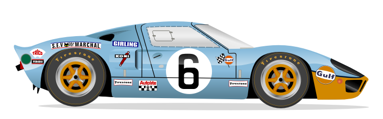 GT40 MK I LeMans 1969 - P1075 No 6 Kit