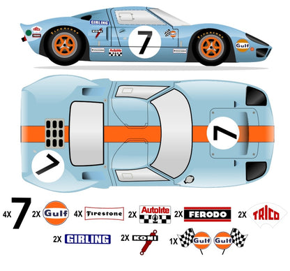 GT40 MK I LeMans 1969 - P1076 No 7 Kit