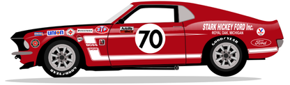 1969 Trans Am BOSS Mustang - Team Stark Hickey Ford No 70 Kit