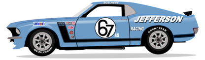 1970 Trans Am BOSS Mustang - Team Jefferson Racing No 67 Kit