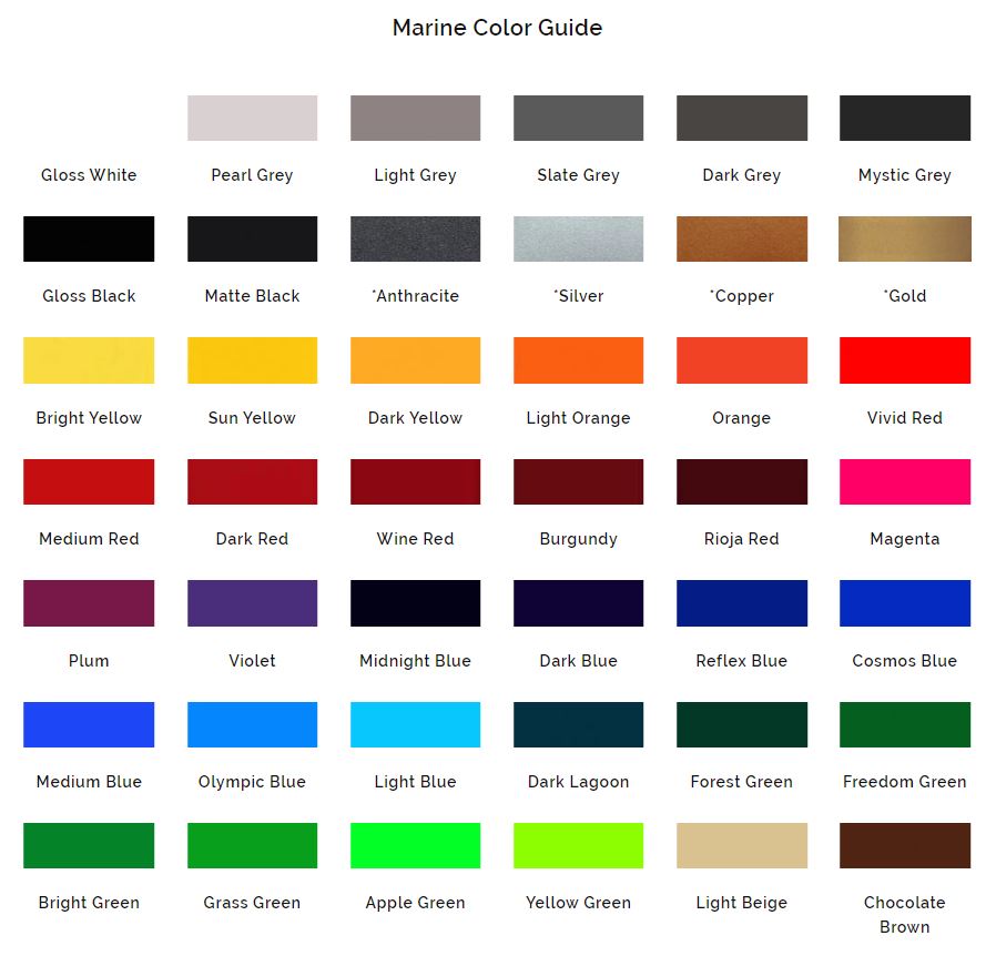 Vinyl Color Swatch Samples – Raceline Digital