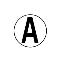 "A" Class Entry Marking Decal Set - 7 Inches (Round)